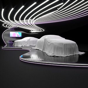 scene car exhibition 3D