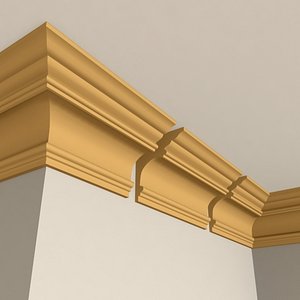 interior cornice molding 3d model
