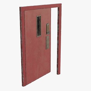 3D real metal secure door model