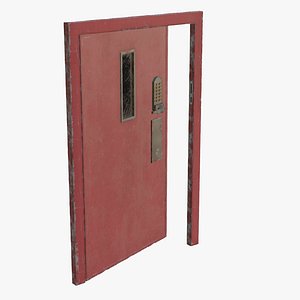 Metal Secure Door Red