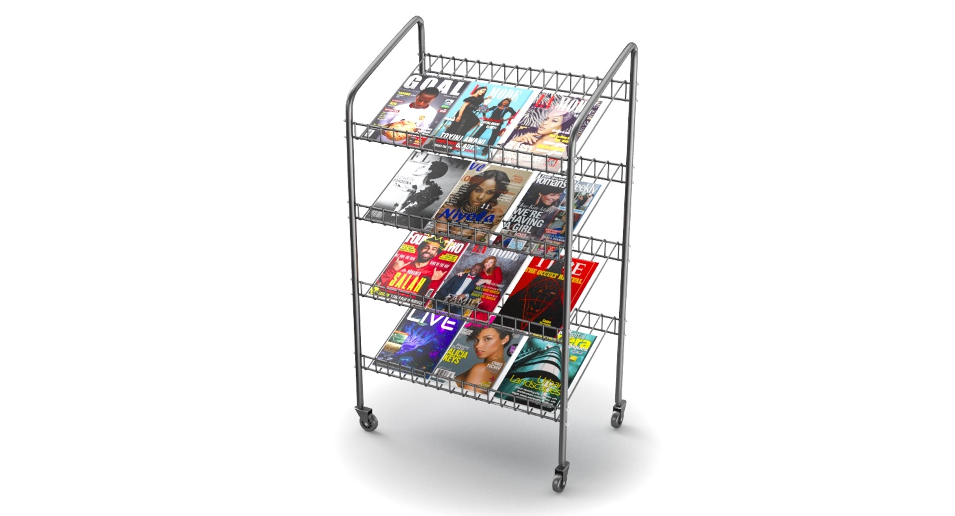 3D Model Magazine Stand Modeled - TurboSquid 1340785