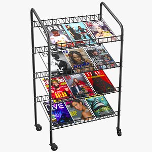 3D model magazine stand modeled