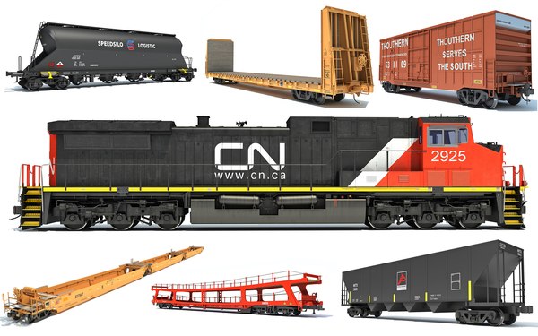 canadian national train 3D model