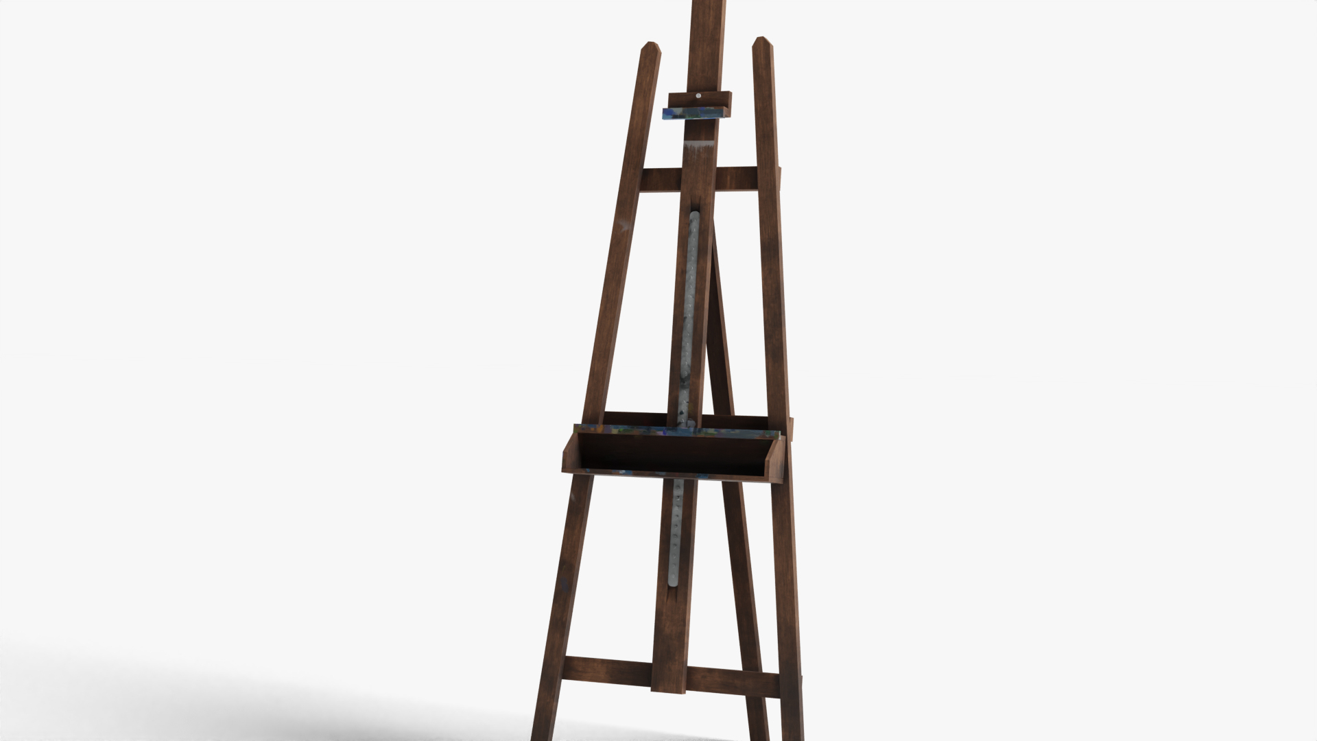 Artist Easel With Paint Stains 3D Model TurboSquid 2150993