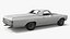 3D White Chevrolet El Camino SS 1970 model