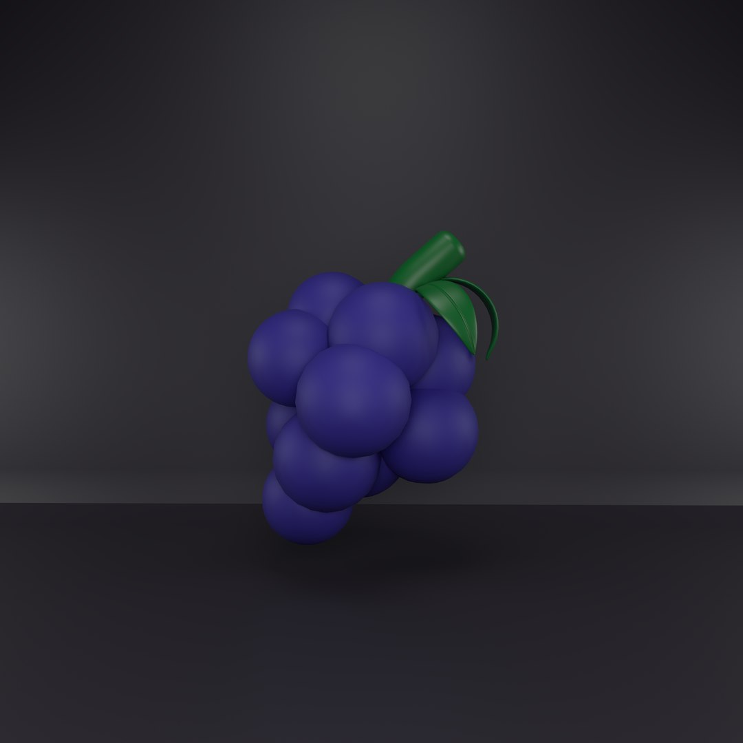 3D Grape Low-poly 3D Model - TurboSquid 2338770