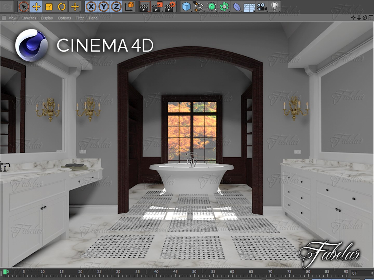 3D Model Bathroom Scene - TurboSquid 1232526