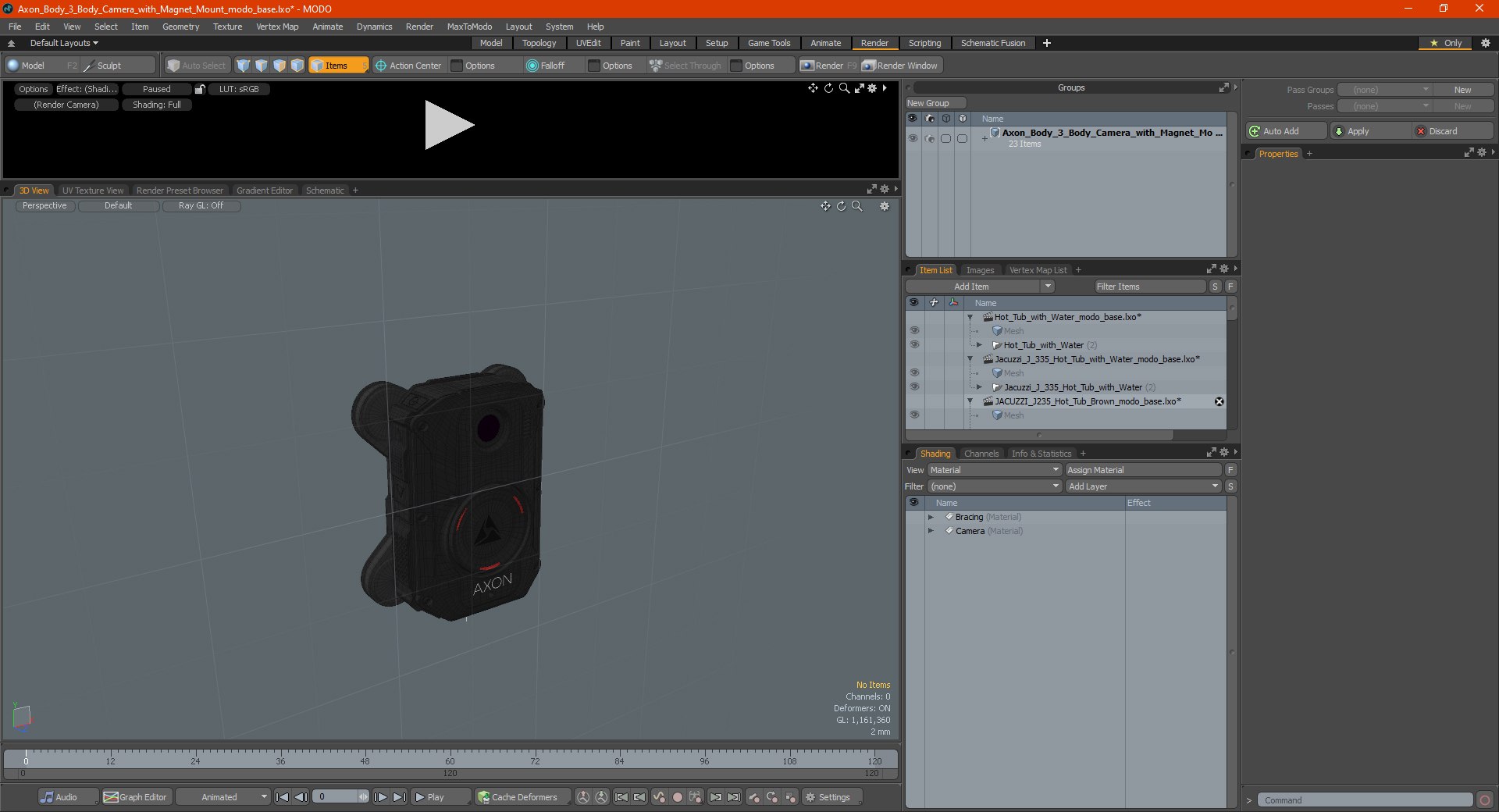 Axon Body 3 Body Camera with Mount 3D model TurboSquid 1726449