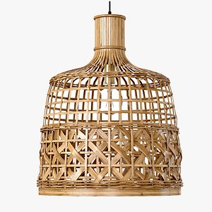 New Bamboo Ceiling Lamp light alternative 3D model