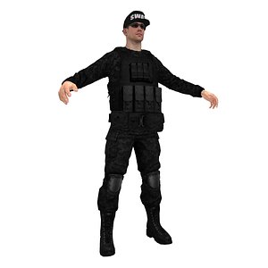 swat soldier 3d model