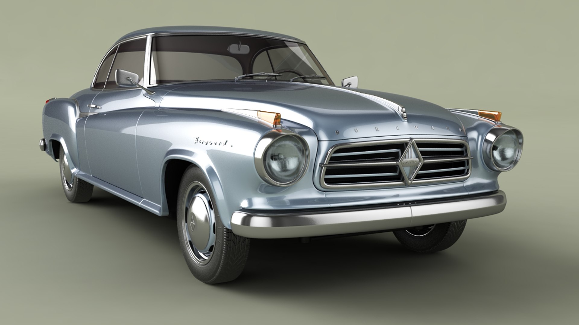 3D Borgward Isabella Coupe Model - TurboSquid 2037009