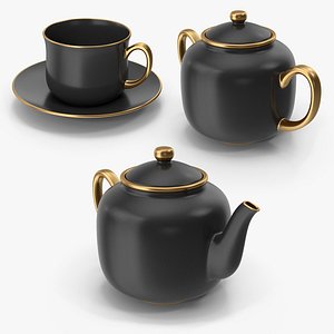 Tea Set Collection 3D model