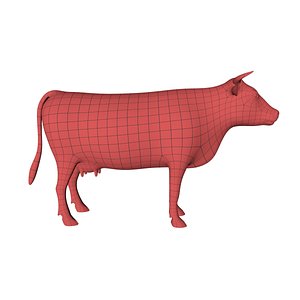obj base mesh cow