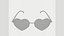 Lunettes en forme de coeur Métal High Low Poly