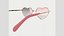 Lunettes en forme de coeur Métal High Low Poly