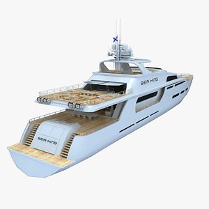 motor boat sea king 3d model