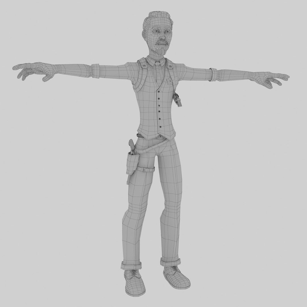 Rigged Cowboy 3D Model - TurboSquid 1170878