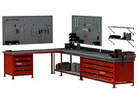 Workbench Tool Station 3D Model Garage Workshop Set