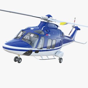 multirole helicopter agustawestland aw169 3D model