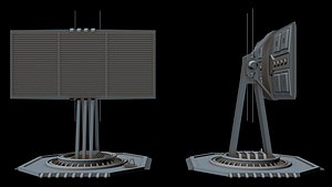 sci-fi radar 3D model
