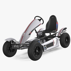 3D Pedal Kart with Frame Race Grey Rigged for Cinema 4D model