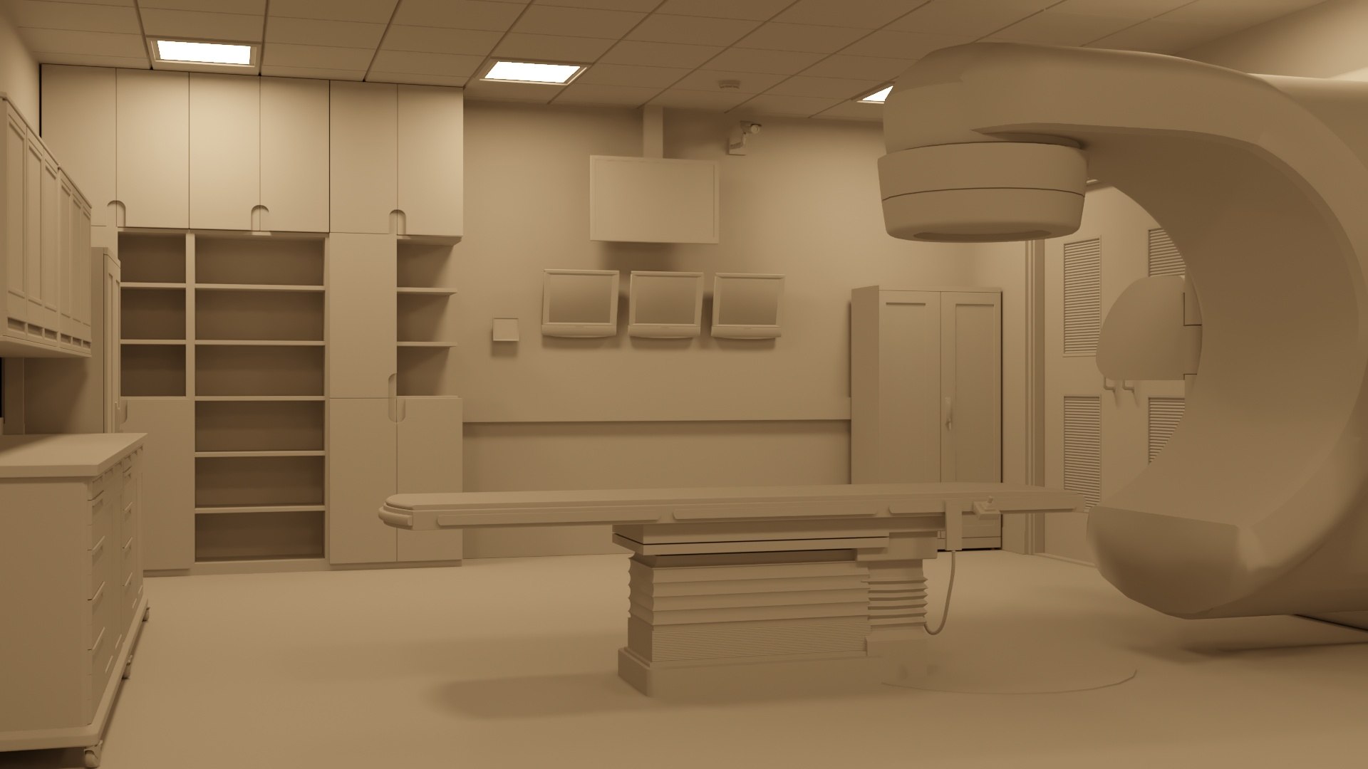 3D Hospital Linear Accelerator Room TurboSquid 2021447