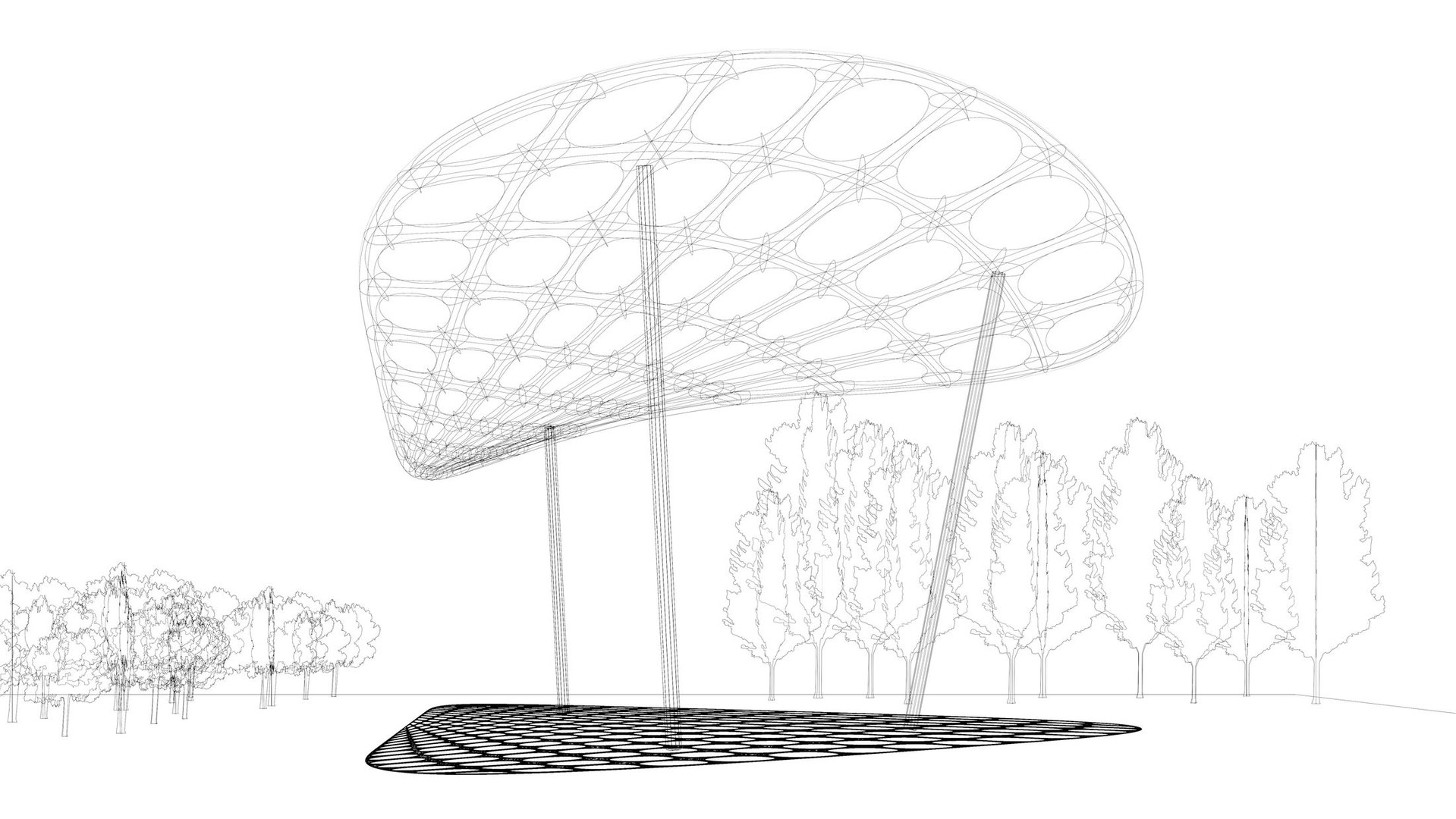 3D Model Parametric Pavilion Scene 2348 - TurboSquid 2166081