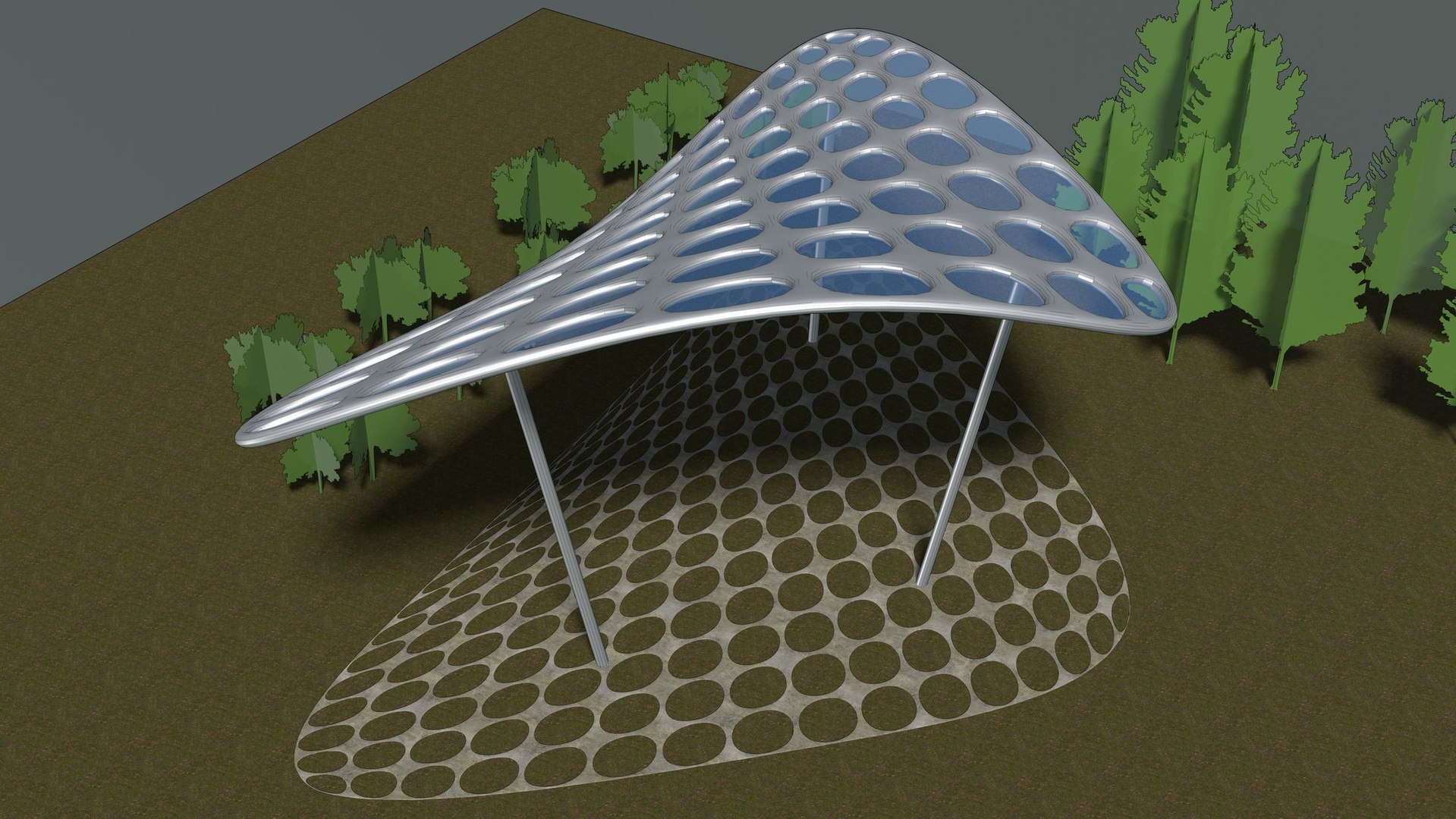3D Model Parametric Pavilion Scene 2348 - TurboSquid 2166081