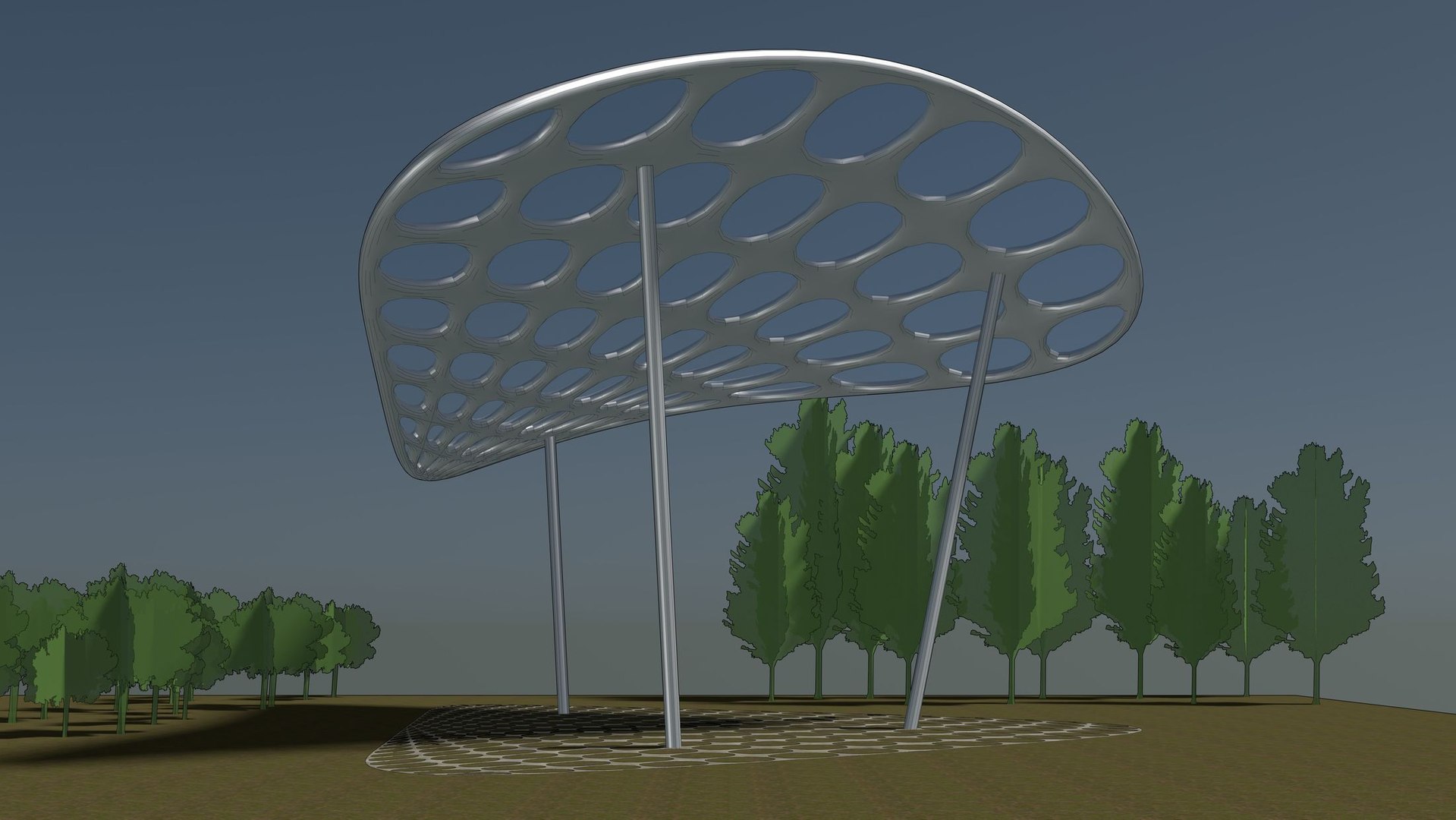 3D Model Parametric Pavilion Scene 2348 - TurboSquid 2166081