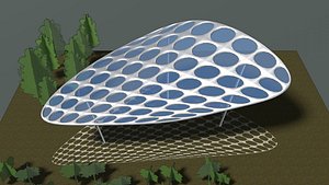 3D model Parametric pavilion scene 2348