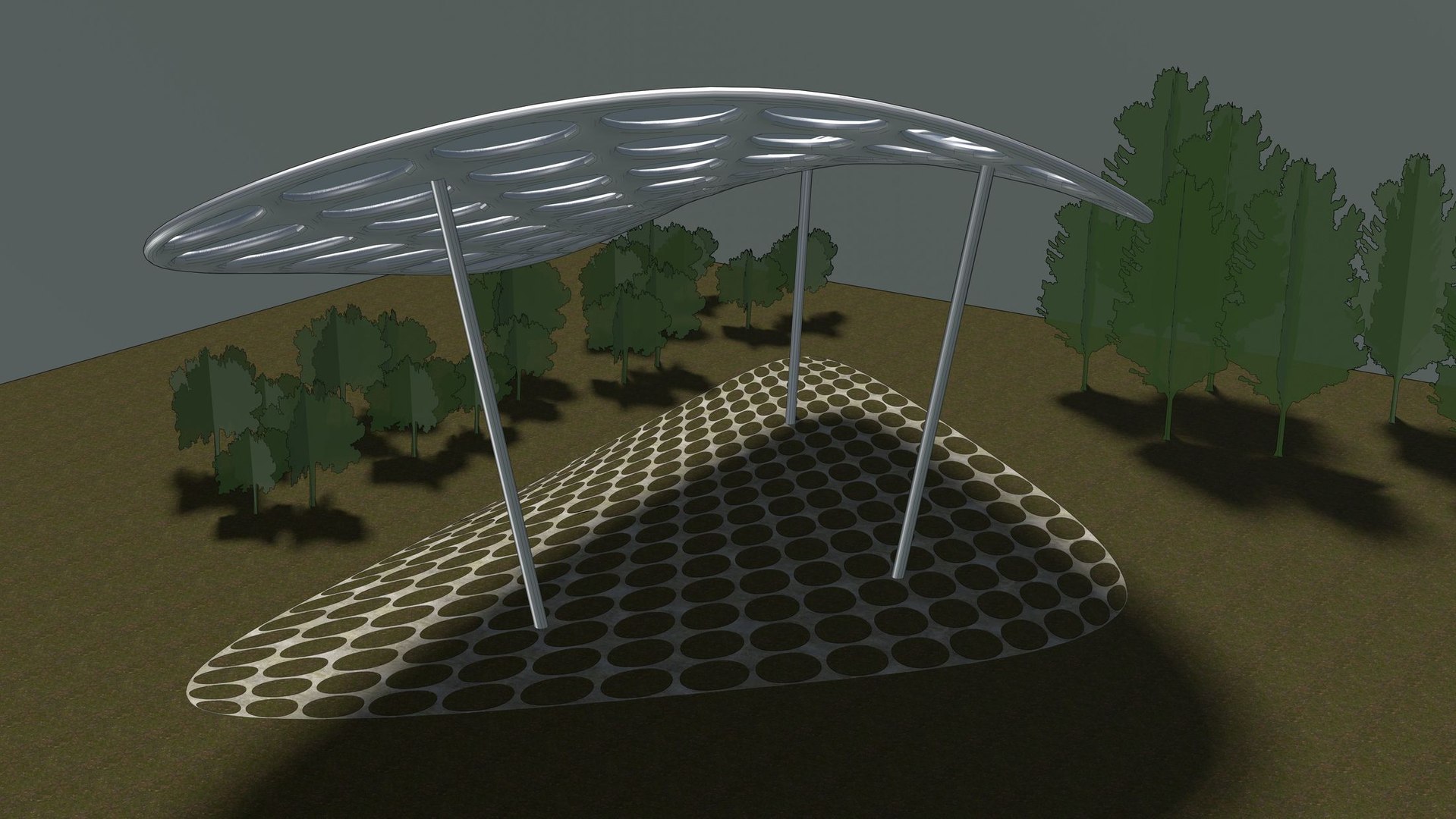 3D Model Parametric Pavilion Scene 2348 - TurboSquid 2166081