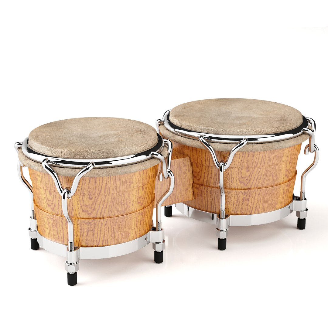 3D Bongos Drum - TurboSquid 1508592