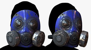3D Gas mask respirator scifi futuristic 3D