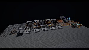 Modular Scifi Base 3D