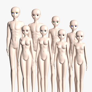 All Bundle Base Mesh Stylized 8 Model 3D model