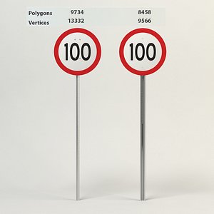 3d model speed limit-100
