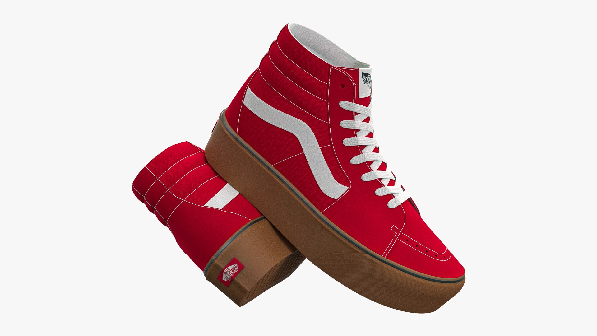 Platform vans red best sale