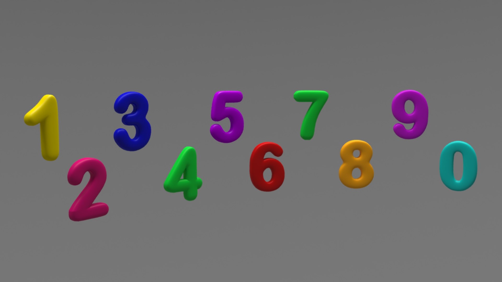 Numbers Numeral Model - TurboSquid 1381045