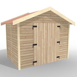 wooden house 3d model