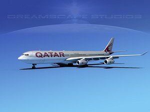 3d model of airline a340-600 airbus a340