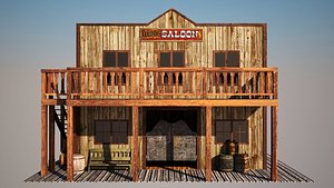 old west saloon 3d model