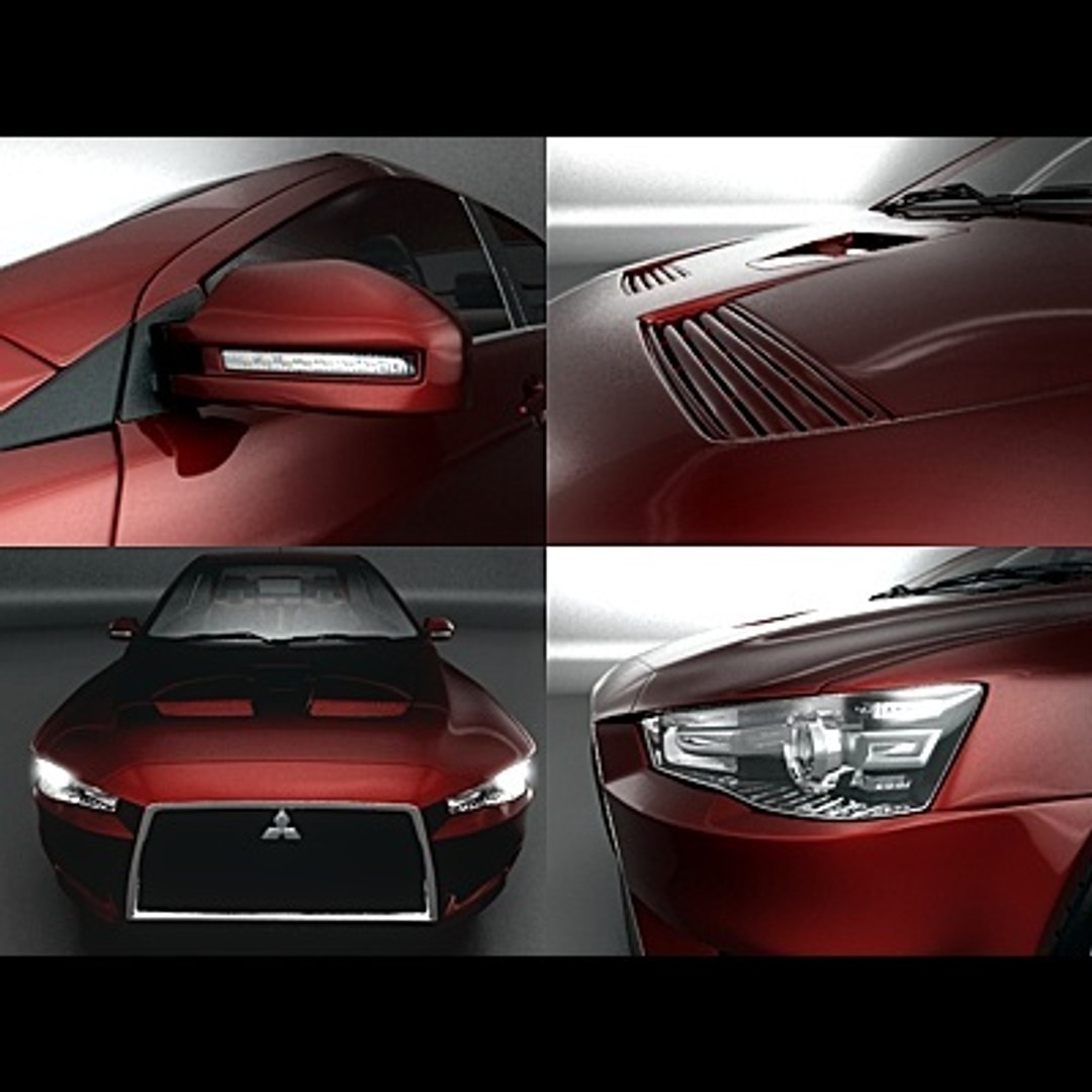 3d mitsubishi lancer evolution 10 model