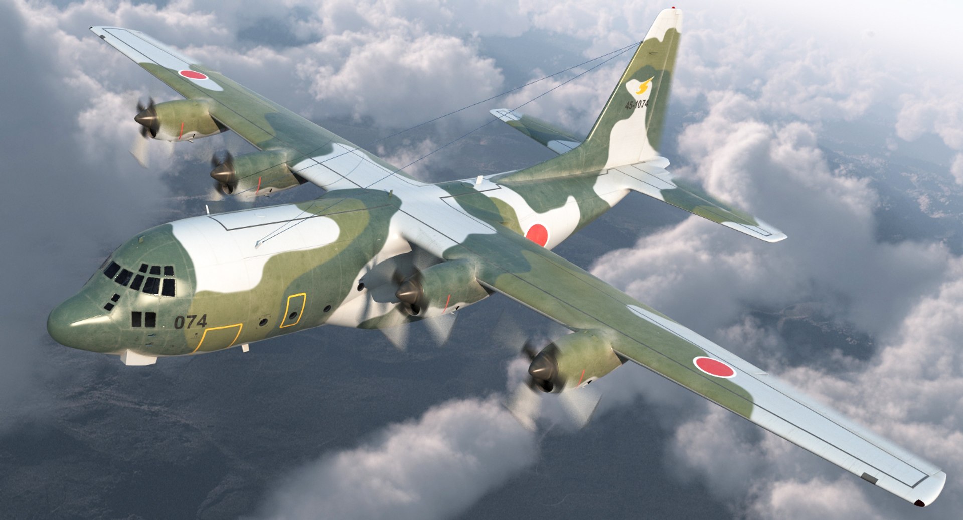 3d Model Lockheed C-130h Hercules L-382