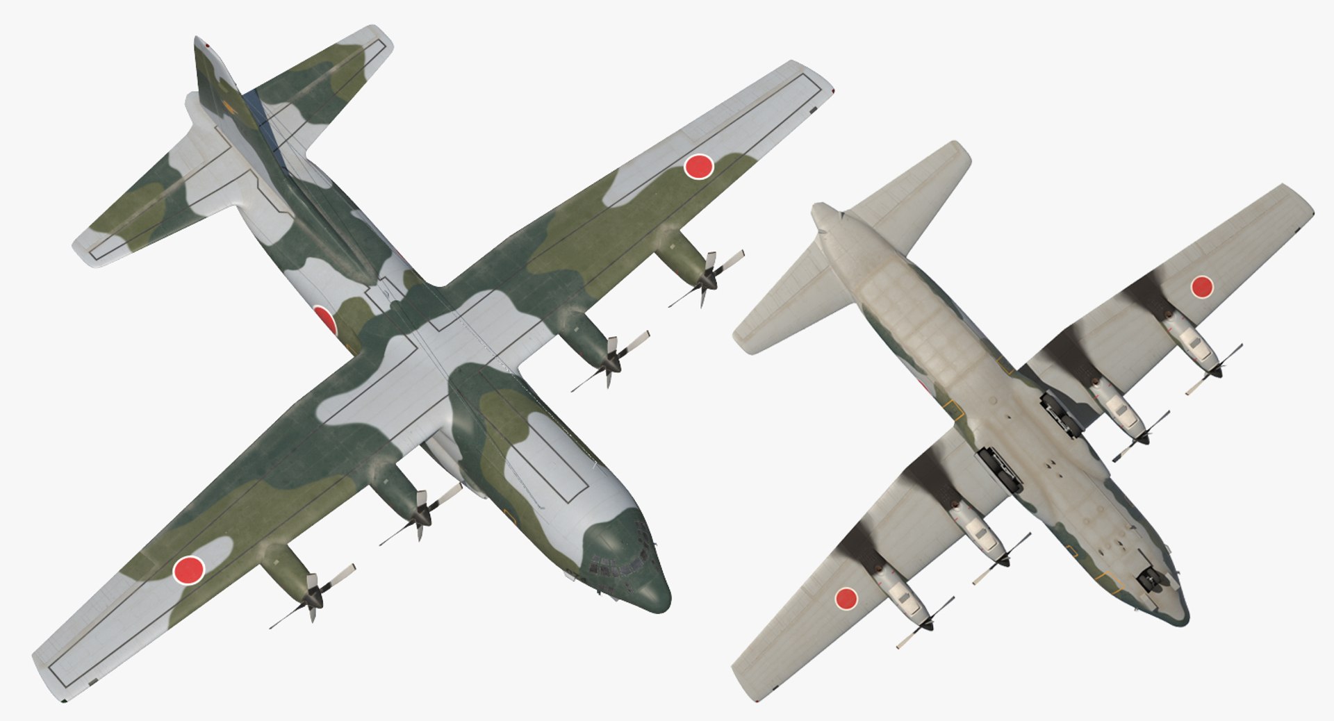 3d model lockheed c-130h hercules l-382