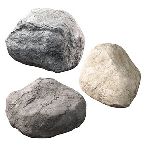 Low Poly Rocks Set 10 3D model