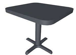 Low Poly Cafe Restaurant Table