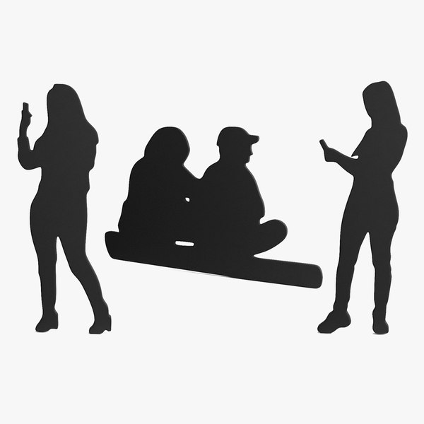 People Silhouettes Collection 3 3D model