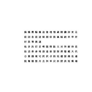 Chinese MS Mincho font set13 CG CAD data