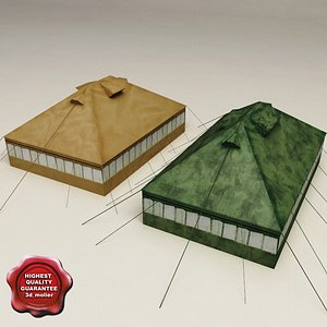 3d model military tents v1