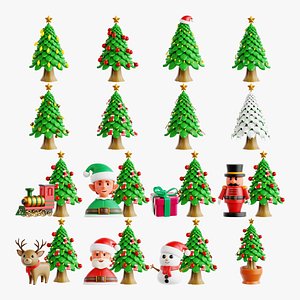3D Decorated Tree 3D Collection model